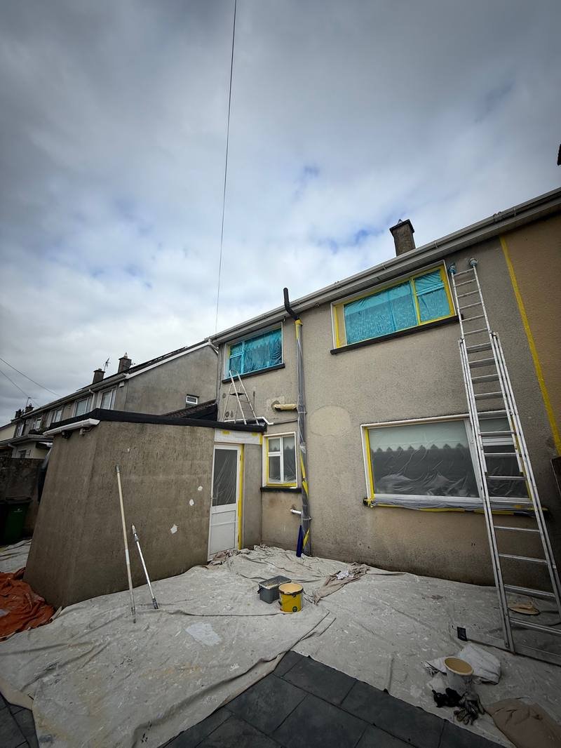 House exterior before painting